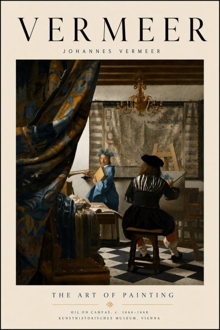 Vermeer The Art of Painting No6 - Póster