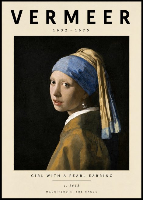 Vermeer Girl with a Pearl Earring II No5 - Póster