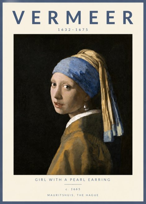 Vermeer Girl with a Pearl Earring II No6 - Póster