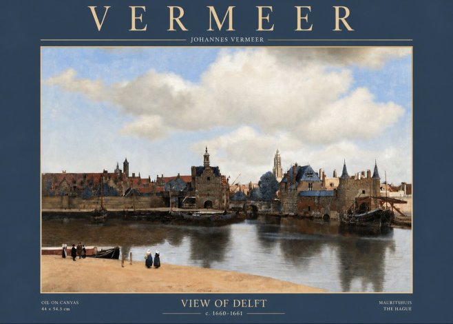 Vermeer View of Delft No3 - Póster