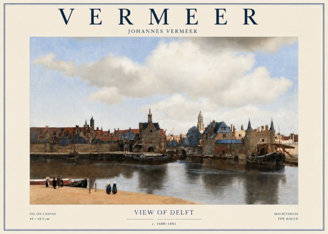Vermeer View of Delft No6 - Póster