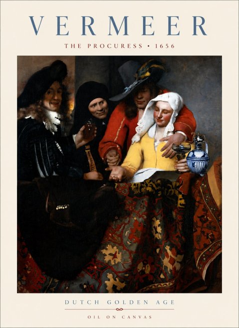 Vermeer The Procuress No5 - Póster