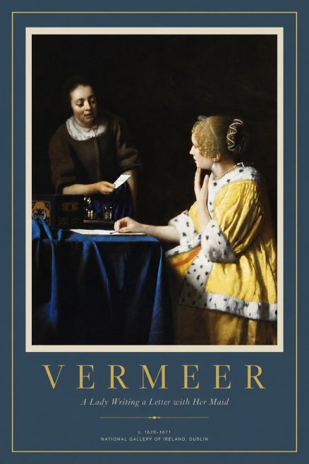 Vermeer A Lady Writing a Letter with Her Maid II No2 - Póster