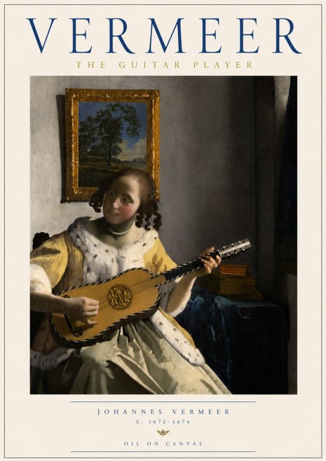 Vermeer The Guitar Player No2 - Póster