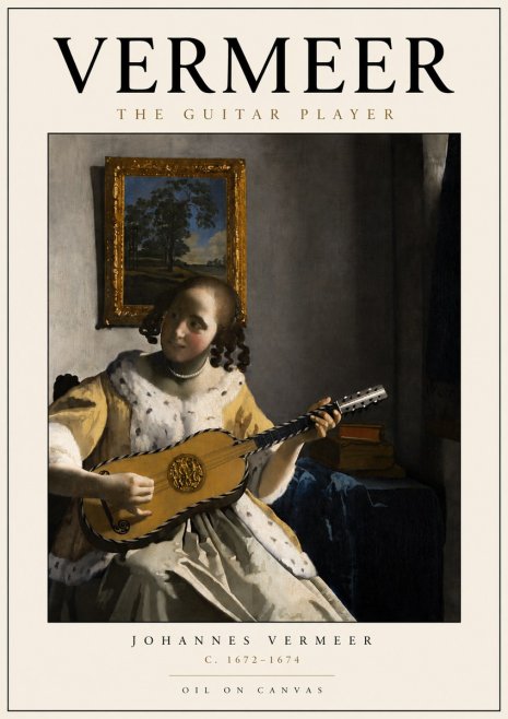 Vermeer The Guitar Player No4 - Póster