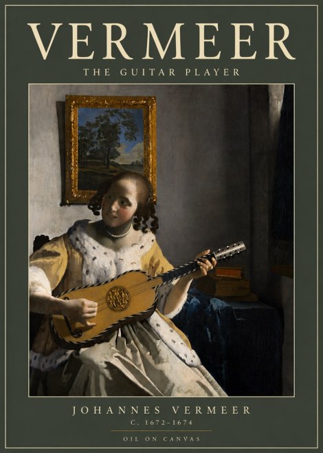 Vermeer The Guitar Player No6 - Póster