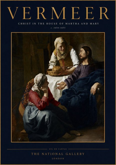 Vermeer Christ in the House of Martha and Mary No2 - Póster