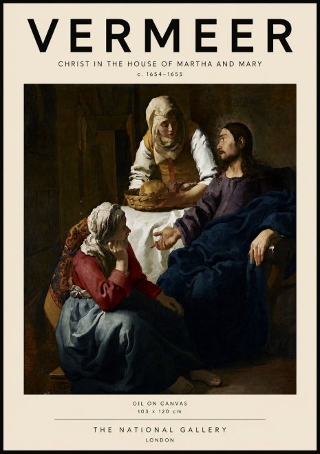Vermeer Christ in the House of Martha and Mary No3 - Póster