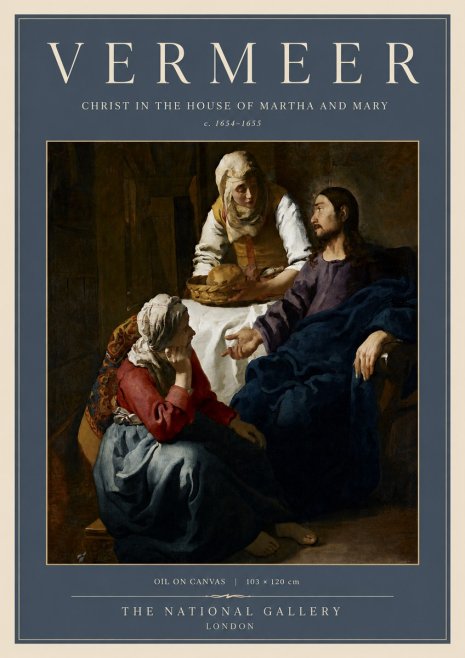 Vermeer Christ in the House of Martha and Mary No5 - Póster