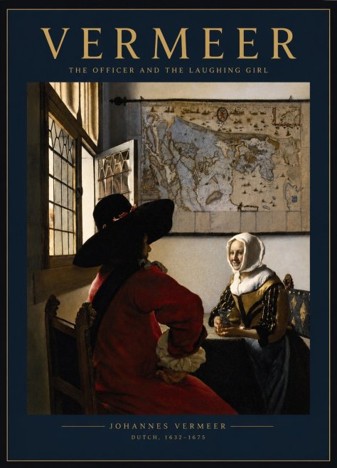 Vermeer The Officer and the Laughing Girl No3 - Póster