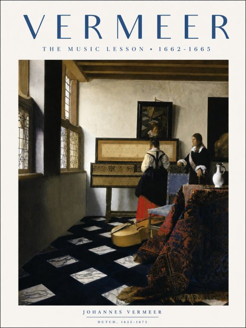Vermeer The Music Lesson No2 - Póster