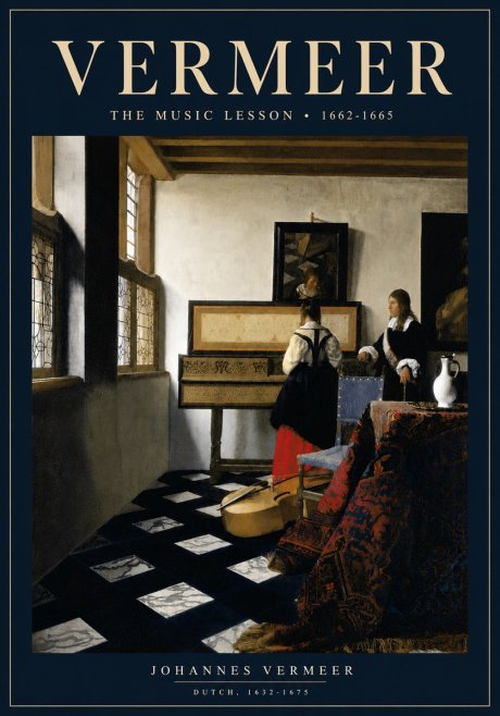 Vermeer The Music Lesson No6 - Póster