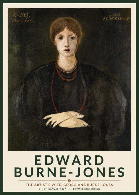 Edward Burne-Jones The Artist's Wife, Georgiana Burne-jones No4 - Póster