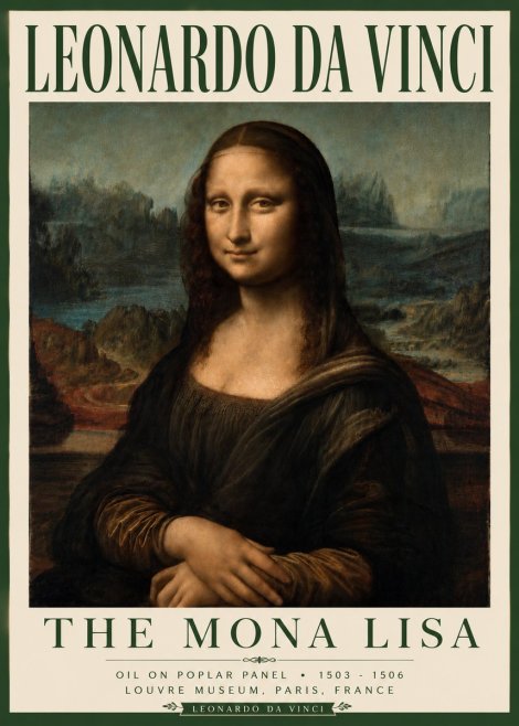 Leonardo da Vinci The Mona Lisa No5 - Póster