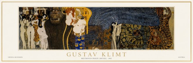 Klimt Beethoven Frieze (Detail) No1 - Póster
