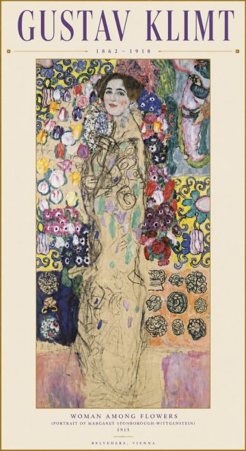 Klimt Woman Among Flowers No3 - Póster