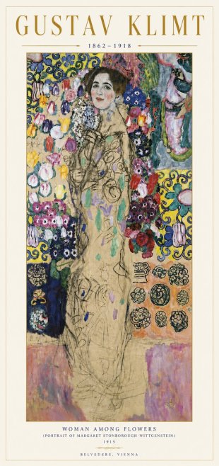 Klimt Woman Among Flowers No6 - Póster