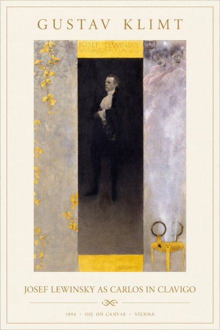 Klimt Josef Lewinsky as Carlos in Clavigo No1 - Póster