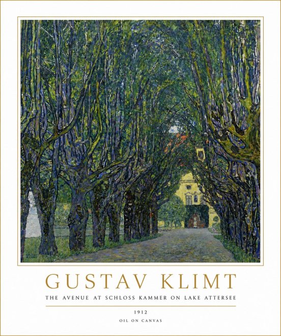 Klimt The Avenue at Schloss Kammer on Lake Attersee No2 - Póster