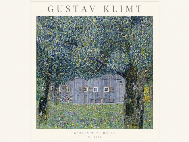 Klimt Garden with House No1 - Póster