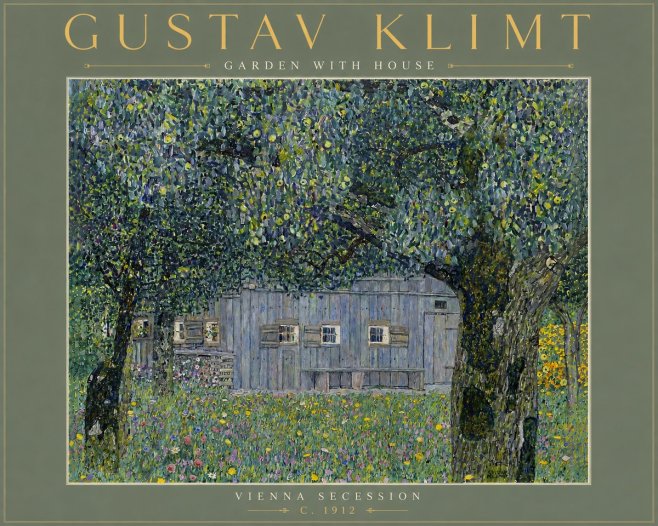 Klimt Garden with House No6 - Póster