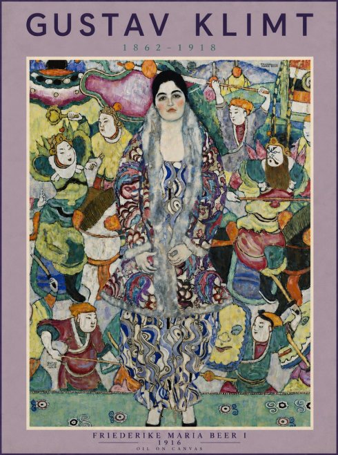 Klimt Friederike Maria Beer I No5 - Póster