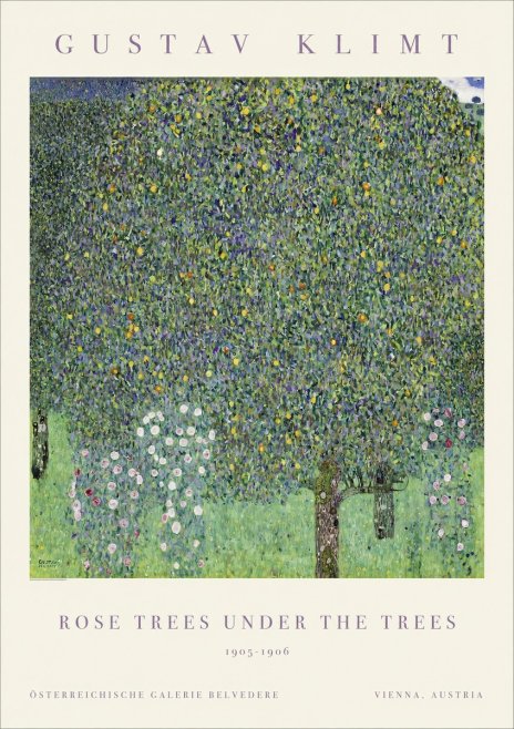 Klimt Rose Trees Under the Trees No1 - Póster