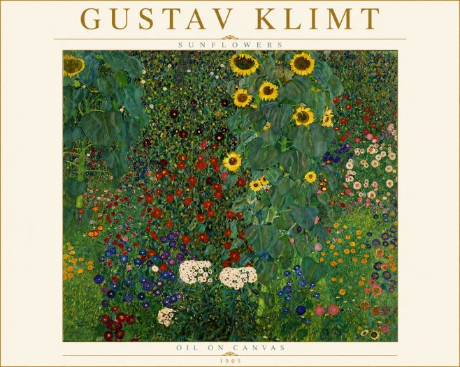 Klimt Sunflowers No6 - Póster