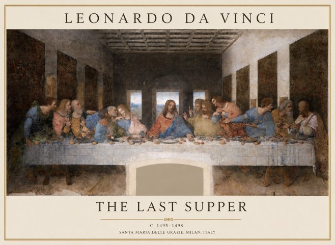 Leonardo da Vinci The Last Supper No1 - Póster