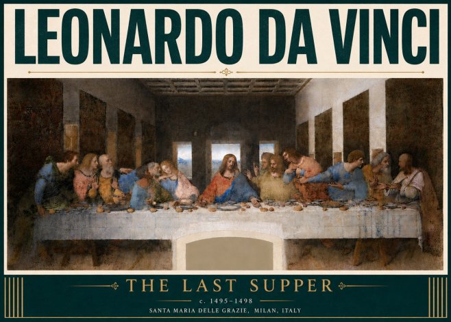 Leonardo da Vinci The Last Supper No6 - Póster