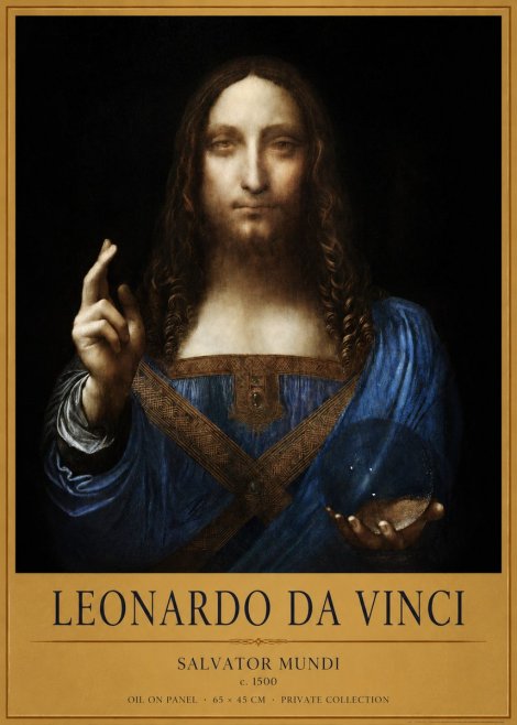 Leonardo da Vinci Salvator Mundi No1 - Póster