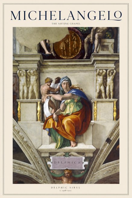 Michelangelo Delphic Sibyl No1 - Póster