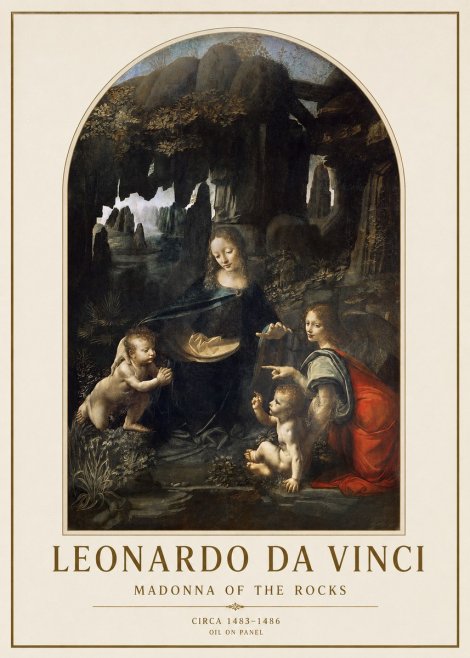 Leonardo da Vinci Madonna of the Rocks No1 - Póster