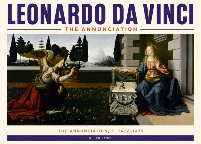Leonardo da Vinci The Annunciation No4 - Póster