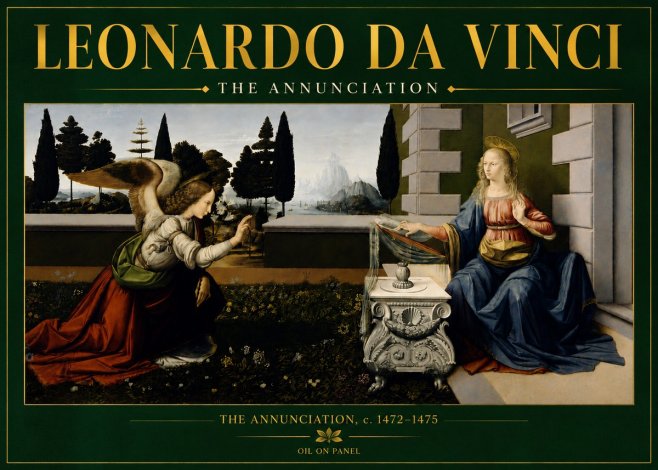 Leonardo da Vinci The Annunciation No5 - Póster