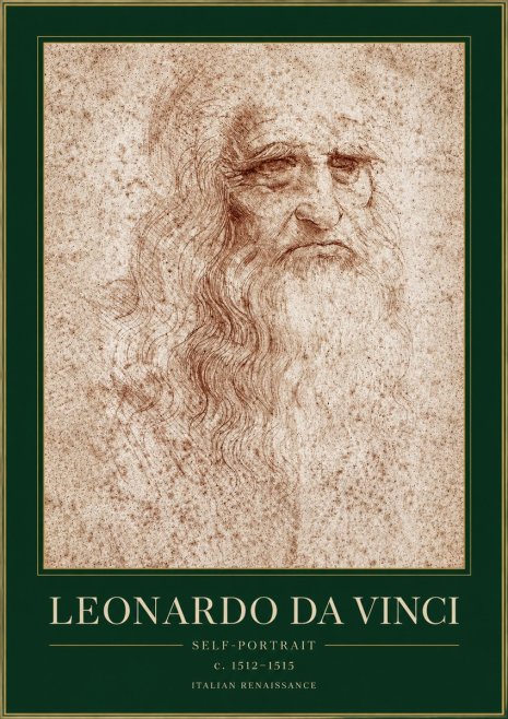 Leonardo da Vinci Self-portrait I No3 - Póster