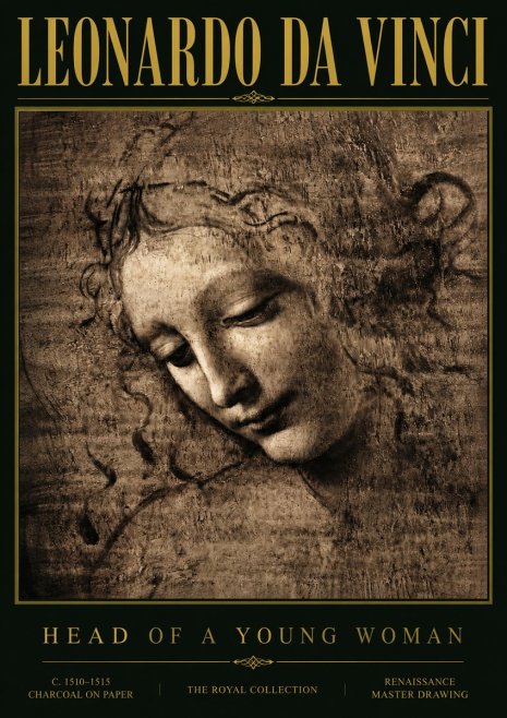 Leonardo da Vinci Head of a Young Woman II No6 - Póster