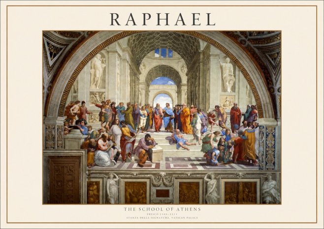 Raphael The School of Athens No1 - Póster