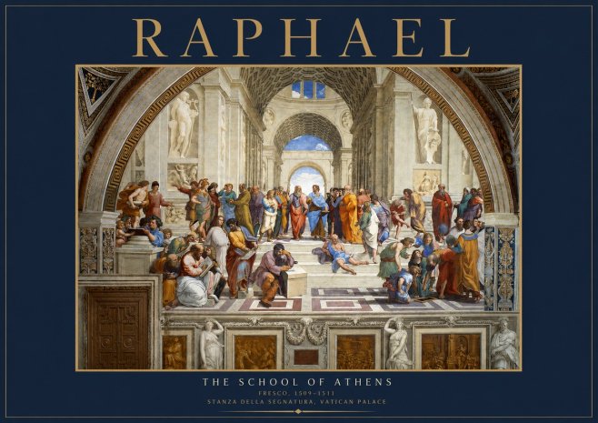 Raphael The School of Athens No2 - Póster