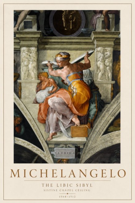 Michelangelo The Libic Sibyl No2 - Póster