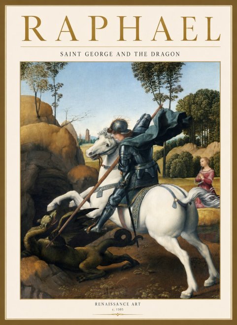 Raphael Saint George and the Dragon No1 - Póster