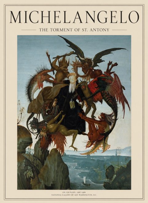 Michelangelo The Torment of St. Antony No1 - Póster