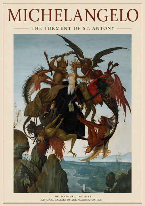 Michelangelo The Torment of St. Antony No3 - Póster
