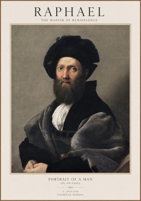 Raphael Portrait of a Man No1 - Póster