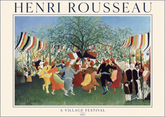 Rousseau A Village Festival No1 - Póster