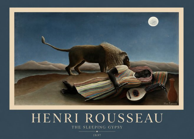 Rousseau The Sleeping Gypsy No2 - Póster