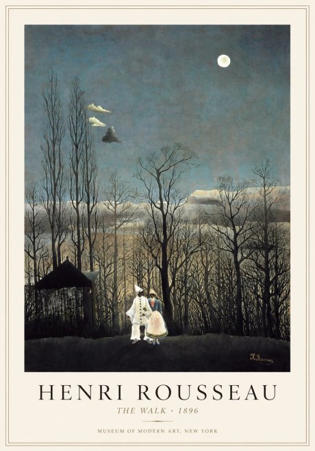 Rousseau The Walkers at Evening No2 - Póster
