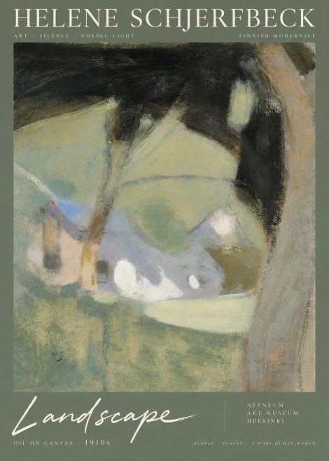 Helene Schjerfbeck Landscape with Houses No6 - Póster