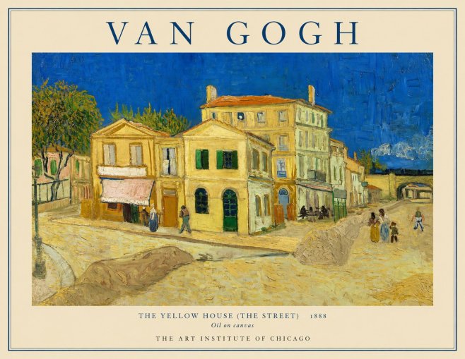 Van Gogh The Yellow House (the Street) No1 - Póster