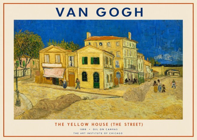 Van Gogh The Yellow House (the Street) No2 - Póster